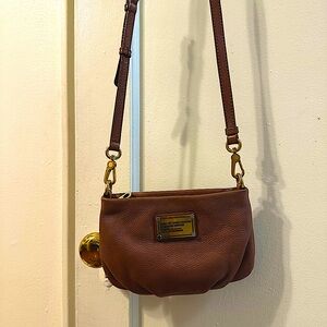 Marc by Marc Jacob’s Chic Brown Crossbody Bag with Gold Accents